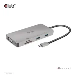 Club 3D USB Hub - CSV-1594 (3.1 USB-C Gen 1 to HDMI, 2xUSB-A Gen 1, USB-C Gen 1, VGA, SD, Micro SD 3.0, RJ45, 3,5 Jack) - Image 2