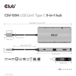 Club 3D USB Hub - CSV-1594 (3.1 USB-C Gen 1 to HDMI, 2xUSB-A Gen 1, USB-C Gen 1, VGA, SD, Micro SD 3.0, RJ45, 3,5 Jack) - Image 11
