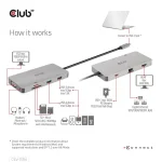 Club 3D USB Hub - CSV-1594 (3.1 USB-C Gen 1 to HDMI, 2xUSB-A Gen 1, USB-C Gen 1, VGA, SD, Micro SD 3.0, RJ45, 3,5 Jack) - Image 14