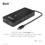 Club 3D USB Hub - CSV-1595 (USB-C Gen 1 to 2xHDMI, 2xUSB-A Gen 1, USB-C Gen 1 100W PD 3.0, RJ45, 3,5 Jack, 4k60Hz) - Image 10