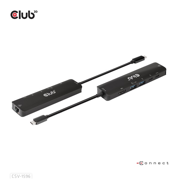 Club_3D_USB_Hub_-_CSV-1596_USB-C_to_2xHDMI_2xUSB-A_USB-C_PD_RJ45_4k60Hz-i452601.jpg Club 3D USB Hub - CSV-1596 (USB-C to 2xHDMI, 2xUSB-A, USB-C PD, RJ45, 4k60Hz) - Image 1