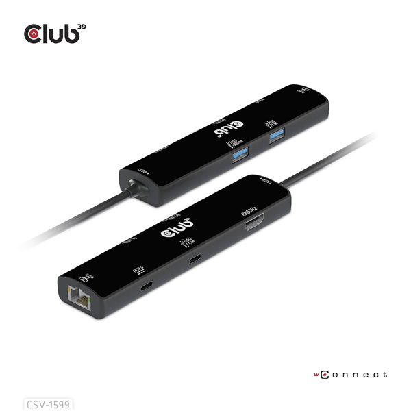Club 3D USB Hub - CSV-1598 (USB-C Gen 2 to 2xDisplayPort, 2xUSB-A Gen 2, 2xUSB-C Gen 2, RJ45, 4k60Hz) - Image 17
