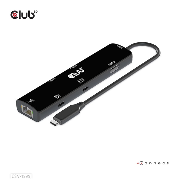 Club 3D USB Hub - CSV-1598 (USB-C Gen 2 to 2xDisplayPort, 2xUSB-A Gen 2, 2xUSB-C Gen 2, RJ45, 4k60Hz) - Image 19