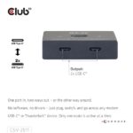 Club 3D USB Hub - CSV-2511 (USB-C to 2xUSB-C, Bidirectional, 100W PD, 8K60Hz/4K120Hz) - Image 4