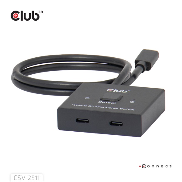 Club 3D USB Hub - CSV-2511 (USB-C to 2xUSB-C, Bidirectional, 100W PD, 8K60Hz/4K120Hz) - Image 5