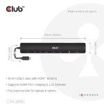 Club 3D USB Hub - CSV-2550 (USB-C to 3xUSB-C, 3xUSB-A, RJ45, SD/MicroSD, 140W PD, HDMI, 8K30hz) - Image 2