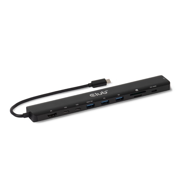 Club 3D USB Hub - CSV-2550 (USB-C to 3xUSB-C, 3xUSB-A, RJ45, SD/MicroSD, 140W PD, HDMI, 8K30hz) - Image 5