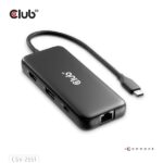 Club 3D USB Hub - CSV-2551 (USB-C to USB-C, 2xUSB-A, RJ45, SD/MicroSD, 100W PD, HDMI, DP, 8K30hz) - Image 6