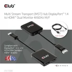 Club 3D MST Hub - CSV-7200H (DisplayPort 1.4 to 2x HDMI, 2x 4K60Hz) - Image 5