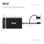 Club 3D Video Splitter - CSV-1478 (4K60HZ, 3.2 USB-C (USB-A adapterrel) to 2xDisplayPort) - Image 3