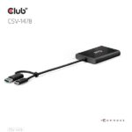 Club 3D Video Splitter - CSV-1478 (4K60HZ, 3.2 USB-C (USB-A adapterrel) to 2xDisplayPort) - Image 5