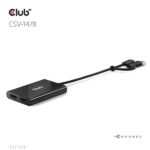 Club 3D Video Splitter - CSV-1478 (4K60HZ, 3.2 USB-C (USB-A adapterrel) to 2xDisplayPort) - Image 6