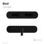 Club 3D Video Splitter - CSV-1478 (4K60HZ, 3.2 USB-C (USB-A adapterrel) to 2xDisplayPort) - Image 7