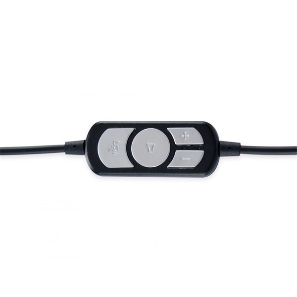 Conceptronic Fejhallgató - POLONA01B (USB, hangerőszabályzó, felhajtható mikrofon, 200 cm kábel, fekete) - Image 2