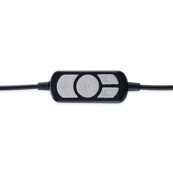 Conceptronic Fejhallgató - POLONA01B (USB, hangerőszabályzó, felhajtható mikrofon, 200 cm kábel, fekete) - Image 2