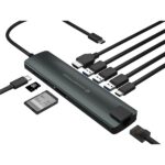 Conceptronic Notebook Dokkoló - DONN06G (USB-C to HDMI+USB-C PD:60W+USB-A+SD/TF+RJ-45, fekete) - Image 3