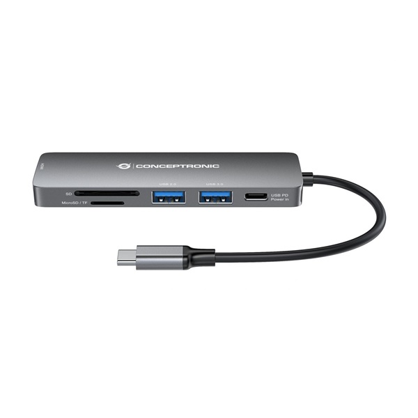 Conceptronic_Notebook_Dokkolo_-_DONN11G_Bemenet_USB-C_Kimenet_HDMI_USB-C_PD60W_USB-A_30_20_ezust-i351751.jpg Conceptronic Notebook Dokkoló - DONN11G (USB-C to HDMI+USB-C PD:60W+USB-A 3.0+2.0, ezüst) - Image 3