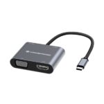 Conceptronic Notebook Dokkoló - DONN16G (USB-C to HDMI+VGA+USB-A PD:100W, ezüst) - Image 2