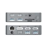 Conceptronic Notebook Dokkoló - DONN25G (USB-C to HDMI/DP/USB-C PD/USB-A/SD/TF/RJ45/Audio) - Image 3