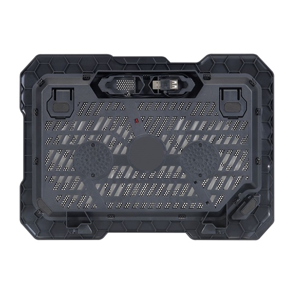 Conceptronic Notebook Hűtőpad 15,6"-ig - THANA01B (USB, 2x12,5cm, állítható magasság, csúszásmentes, fekete) - Image 2