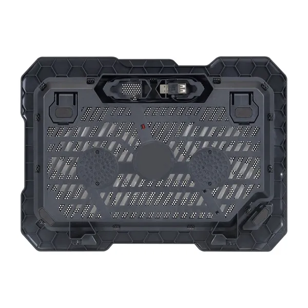 Conceptronic Notebook Hűtőpad 15,6"-ig - THANA01B (USB, 2x12,5cm, állítható magasság, csúszásmentes, fekete) - Image 2