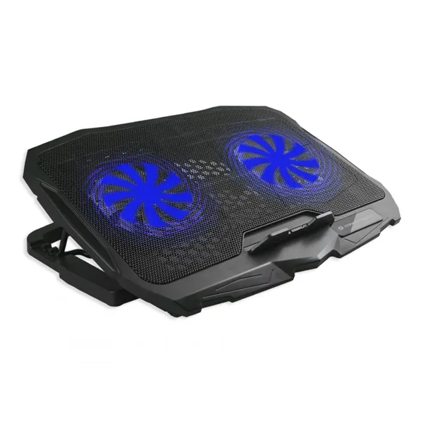 Conceptronic Notebook Hűtőpad 17"-ig - THANA07B (USB, 2x12,5cm, állítható magasság, csúszásmentes, fekete) - Image 3