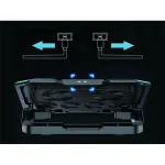 Conceptronic Notebook Hűtőpad 17"-ig - THYIA01B (USB, 6x12,5cm, LCD kijelző, állítható magasság, csúszásmentes, fekete) - Image 4