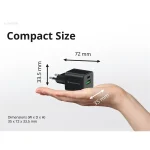 Conceptronic telefon töltő adapter - ALTHEA15B (USB-C+USB-A, 20W, fekete) - Image 8