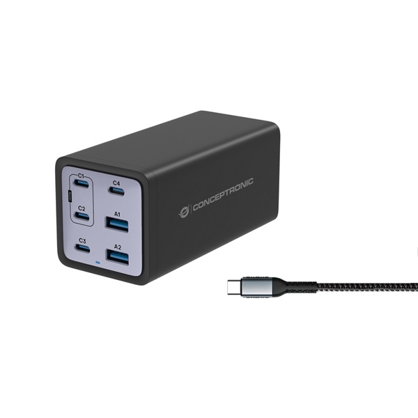 Conceptronic_telefon_tolto_adapter_-_OZUL06BE_4x_USB-C_2x_USB-A_200W_fekete-i428670.jpg Conceptronic telefon töltő adapter - OZUL06BE (4x USB-C+2x USB-A, 200W, fekete) - Image 1