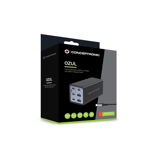 Conceptronic_telefon_tolto_adapter_-_OZUL06BE_4x_USB-C_2x_USB-A_200W_fekete-i428680.jpg Conceptronic telefon töltő adapter - OZUL06BE (4x USB-C+2x USB-A, 200W, fekete) - Image 3