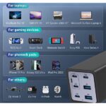 Conceptronic telefon töltő adapter - OZUL06BE (4x USB-C+2x USB-A, 200W, fekete) - Image 9