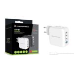 Conceptronic telefon töltő adapter+kábel - ALTHEA18W (3xUSB-C+USB-A, 100W, USB-C töltő kábel, fehér) - Image 2