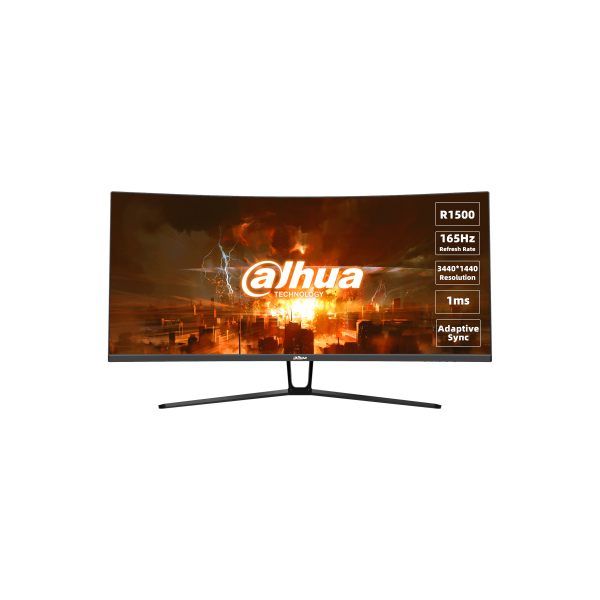 Dahua Monitor 34" Gaming - LM34-E330C (VA; 21:9; 3440x1440; 1ms; 165Hz; 350cd; HDMIx2; DPx2; Ívelt)