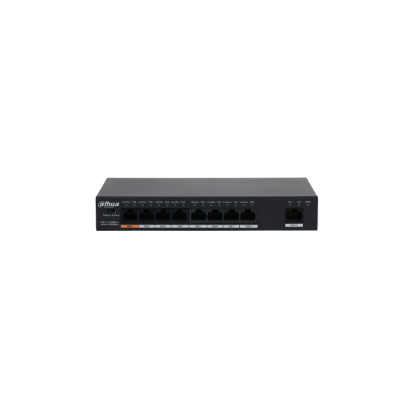 Dahua_PoE_switch_-_PFS3009-8ET1GT-96_1x_10100_HighPoEPoE_PoE_7x_10100PoE_1x_10100_uplink_96W-i286079.png Dahua switch PoE - PFS3009-8ET1GT-96 (1x 10/100 (HighPoE/PoE+/PoE) + 7x 10/100(PoE) + 1x 10/100/1000 uplink, 96W) - Image 1