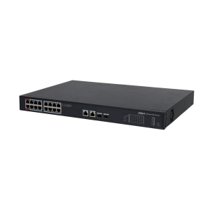 Dahua switch PoE - PFS3220-16GT-240 (16x 1Gbps at/af PoE + 2x 1Gbps + 2x SFP, 240W)