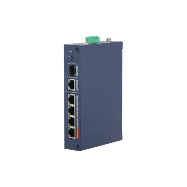 Dahua switch PoE - CHS4106-4ET-60 (Cloud Menedzsment; 4x100Mbps PoE + 1x 1Gbps uplink + 1x1Gbps SFP uplink; 60W)