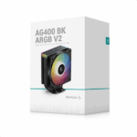 DeepCool CPU Cooler - AG400 BK ARGB V2 (31,6 dB; max, 128,93 m3/h; 4pin csatlakozó, 4 db heatpipe, 12cm, PWM) - Image 10