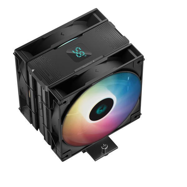 DeepCool CPU Cooler - AG400 DIGITAL PLUS (31,6 dB; max, 134,03 m3/h; 4pin csatlakozó, 4 db heatpipe, 12cm, PWM) - Image 3