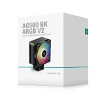 DeepCool CPU Cooler - AG500 BK ARGB V2 (29,4 dB; max, 115,32 m3/h; 4pin csatlakozó, 5 db heatpipe, 12cm, PWM, LED) - Image 10