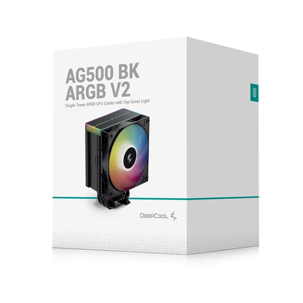 DeepCool CPU Cooler - AG500 BK ARGB V2 (29,4 dB; max, 115,32 m3/h; 4pin csatlakozó, 5 db heatpipe, 12cm, PWM, LED) - Image 10