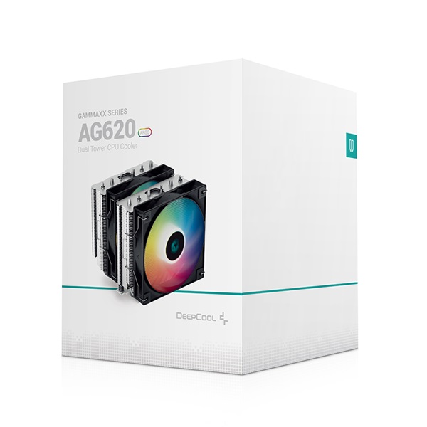 DeepCool CPU Cooler - AG620 BK ARGB (29,4 dB; max, 115,32 m3/h; 4pin csatlakozó, 6 db heatpipe, 12cm, PWM, LED) - Image 10