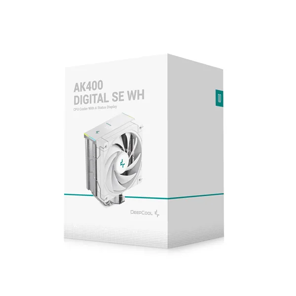 DeepCool CPU Cooler - AK400 DIGITAL SE WH (28 dB; max, 117,21 m3/h; 4pin csatlakozó, 4 db heatpipe, 12cm, PWM) - Image 9