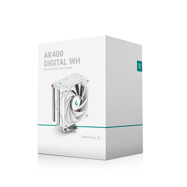DeepCool CPU Cooler - AK400 Digital WH (28 dB; max, 117,21 m3/h; 4pin csatlakozó, 4 db heatpipe, 12cm, PWM, fehér) - Image 10