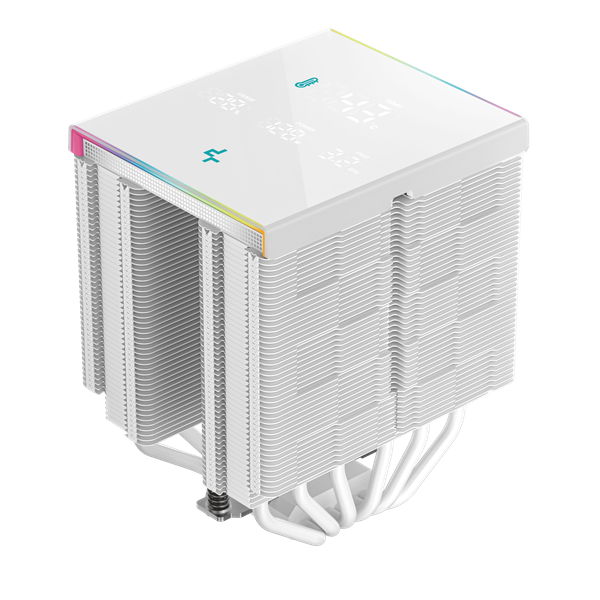 DeepCool CPU Cooler - AK620 DIGITAL PRO WH (25 dB; max, 103,45 m3/h; 4pin csatlakozó, 6 db heatpipe, 2x12cm, PWM, fehér) - Image 6