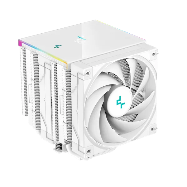 DeepCool CPU Cooler - AK620 DIGITAL SE WH (28 dB; max, 117,21 m3/h; 4pin csatlakozó, 6 db heatpipe, 2x12cm, PWM, RGB) - Image 2