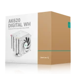 DeepCool CPU Cooler - AK620 DIGITAL SE WH (28 dB; max, 117,21 m3/h; 4pin csatlakozó, 6 db heatpipe, 2x12cm, PWM, RGB) - Image 10