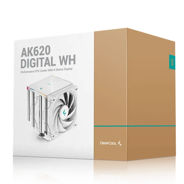 DeepCool CPU Cooler - AK620 DIGITAL SE WH (28 dB; max, 117,21 m3/h; 4pin csatlakozó, 6 db heatpipe, 2x12cm, PWM, RGB) - Image 10