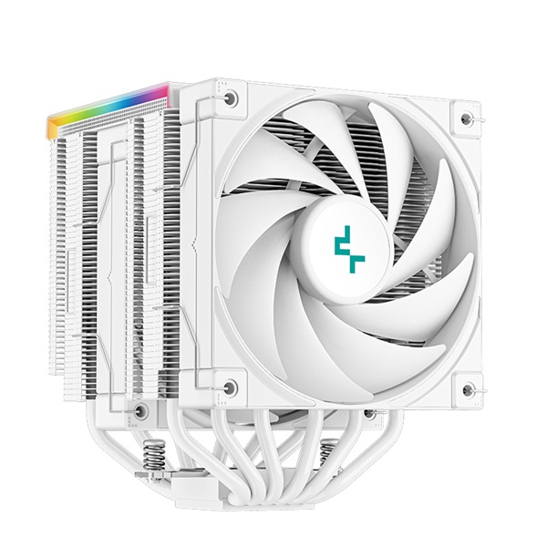 DeepCool CPU Cooler - AK620 Digital WH (28 dB; max, 117,21 m3/h; 4pin csatlakozó, 6 db heatpipe, 2x12cm, PWM, fehér) - Image 1