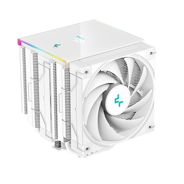 DeepCool CPU Cooler - AK620 Digital WH (28 dB; max, 117,21 m3/h; 4pin csatlakozó, 6 db heatpipe, 2x12cm, PWM, fehér) - Image 2