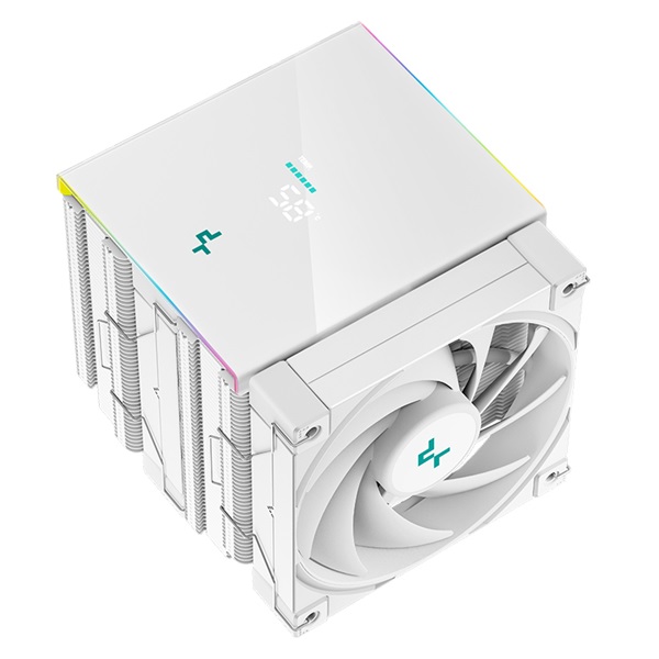 DeepCool CPU Cooler - AK620 Digital WH (28 dB; max, 117,21 m3/h; 4pin csatlakozó, 6 db heatpipe, 2x12cm, PWM, fehér) - Image 3